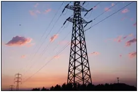 Helicopter conducting an aerial pipeline and power line survey