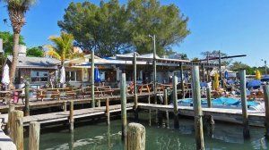 a wooden dock over some water