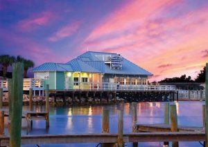 a long bridge over a body of water