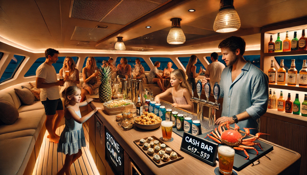 An Onboard Cash Bar on Miami Sunset Cruise