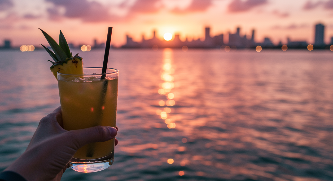Miami cityscape sunset cruise
